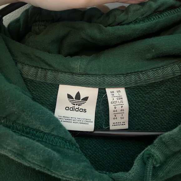Adidas Forest Green Hoodie with White Logo - Picture 3 of 3